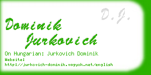 dominik jurkovich business card